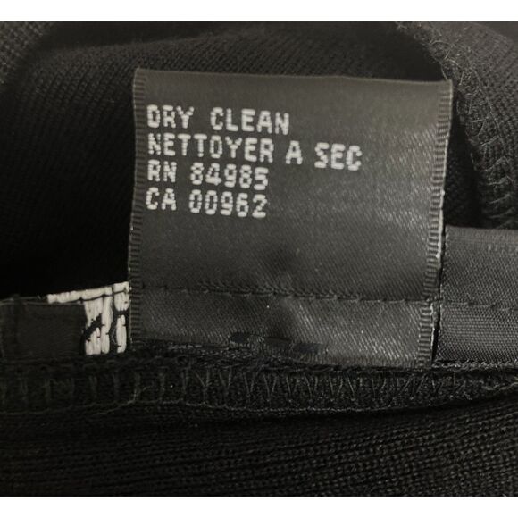 Nina Patrick Sweater Dress L Wool Blend Gold Snap Detail Black Vintage - Picture 13 of 13